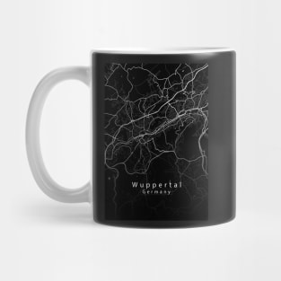 Wuppertal Germany City map dark Mug